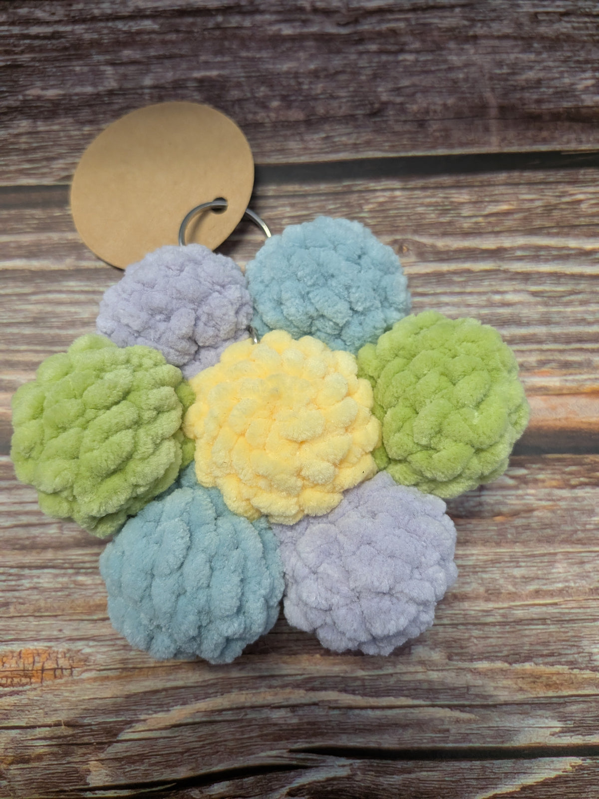 Chunky Hand Made Flower Keyring