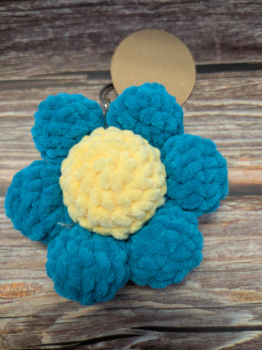 Chunky Hand Made Flower Keyring