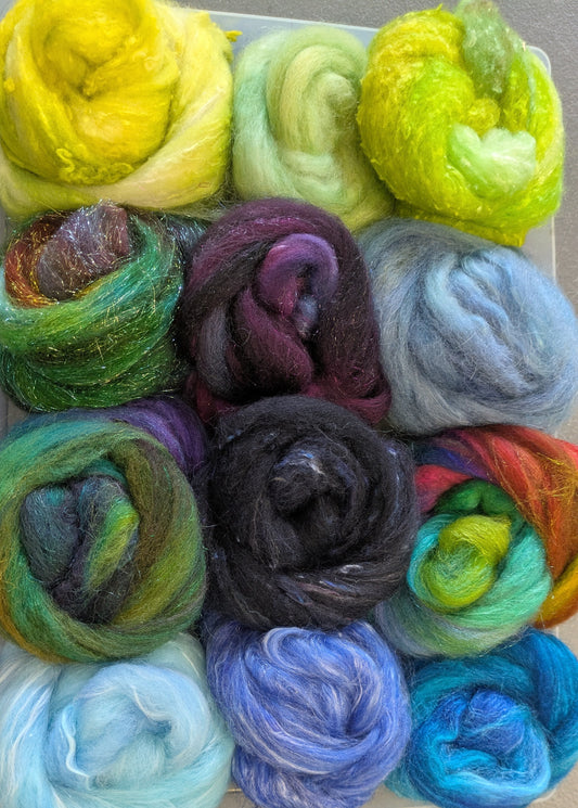 110g Hand dyed wool blends HDWB06