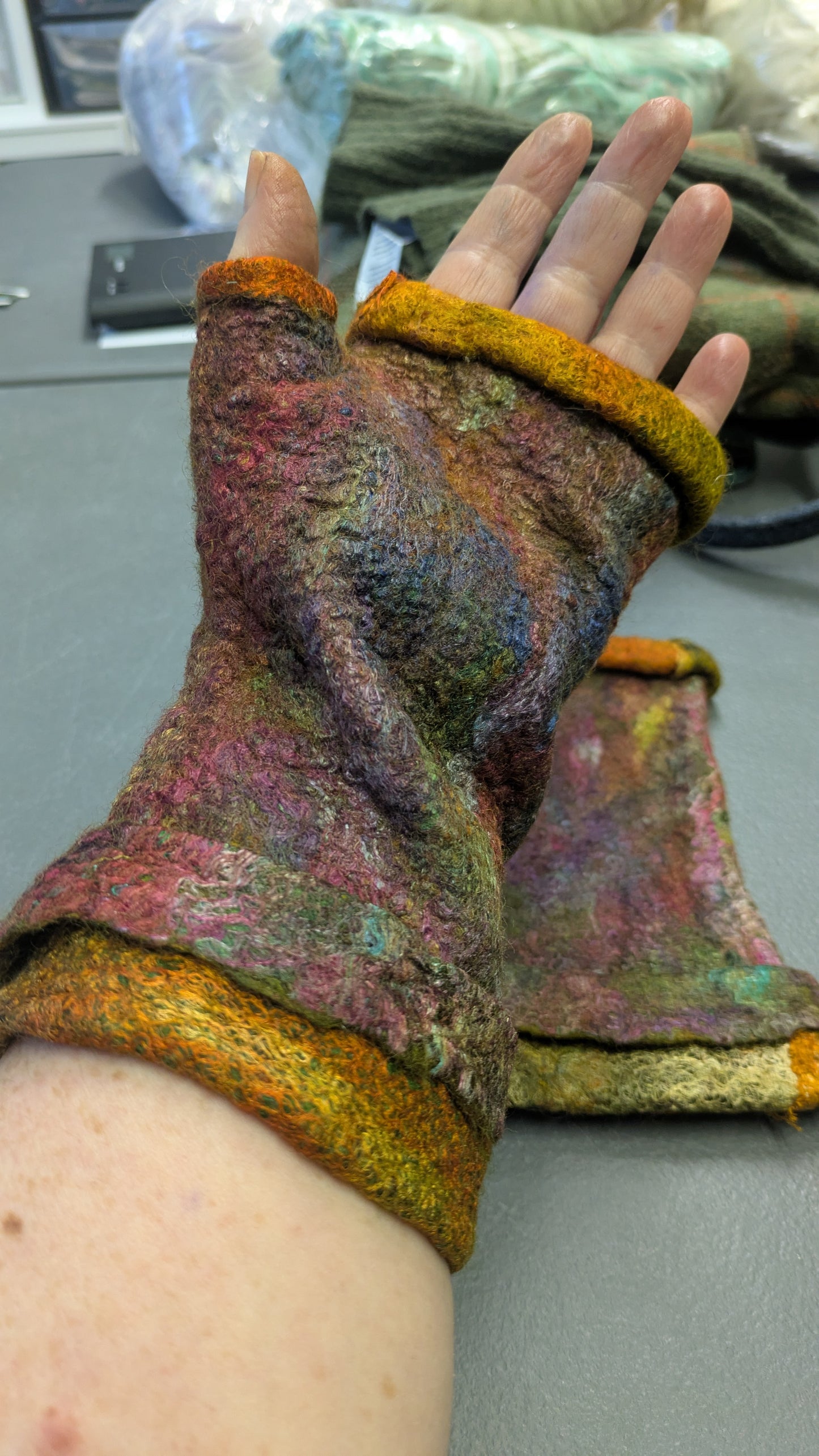 Deposit Workshop - Wet Felted fingerless gloves - Sat 26th Sept