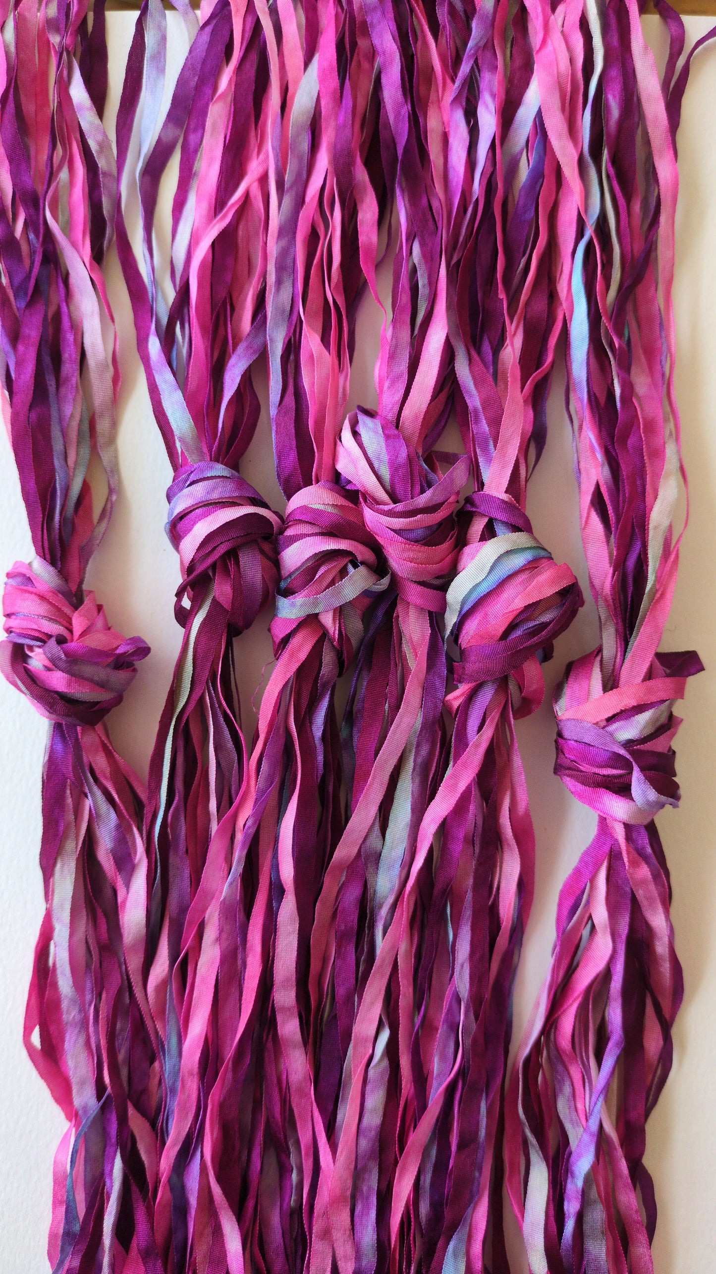 3 x 4m(12m total) hand dyed silk embroidery ribbons 4mm wide - SER13