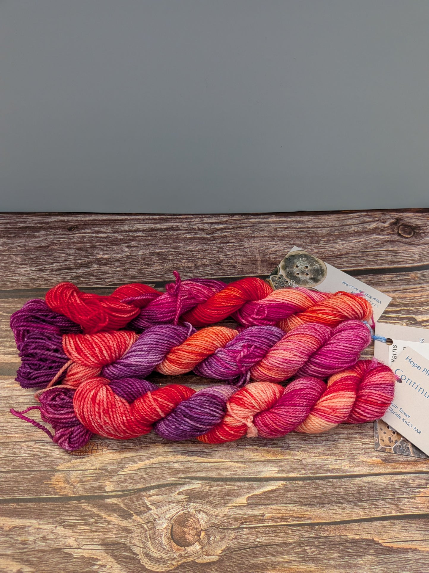 Hand Dyed 4ply mini skeins