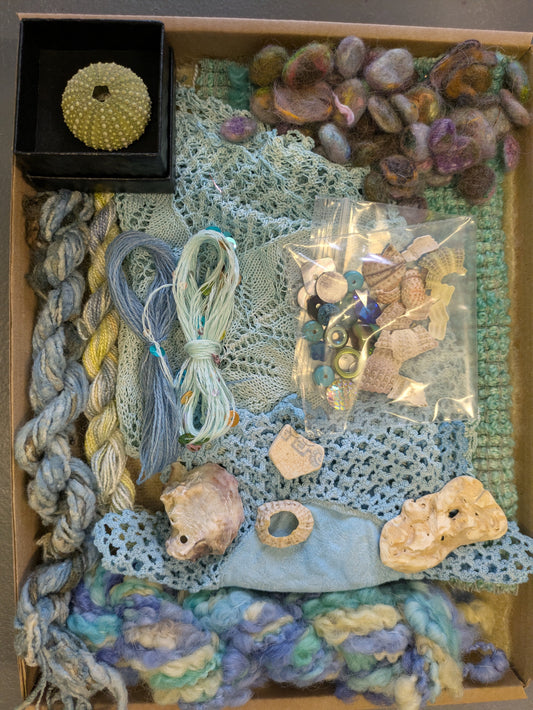 Seascape Creativity mixed media textiles Box- seascapeCB04