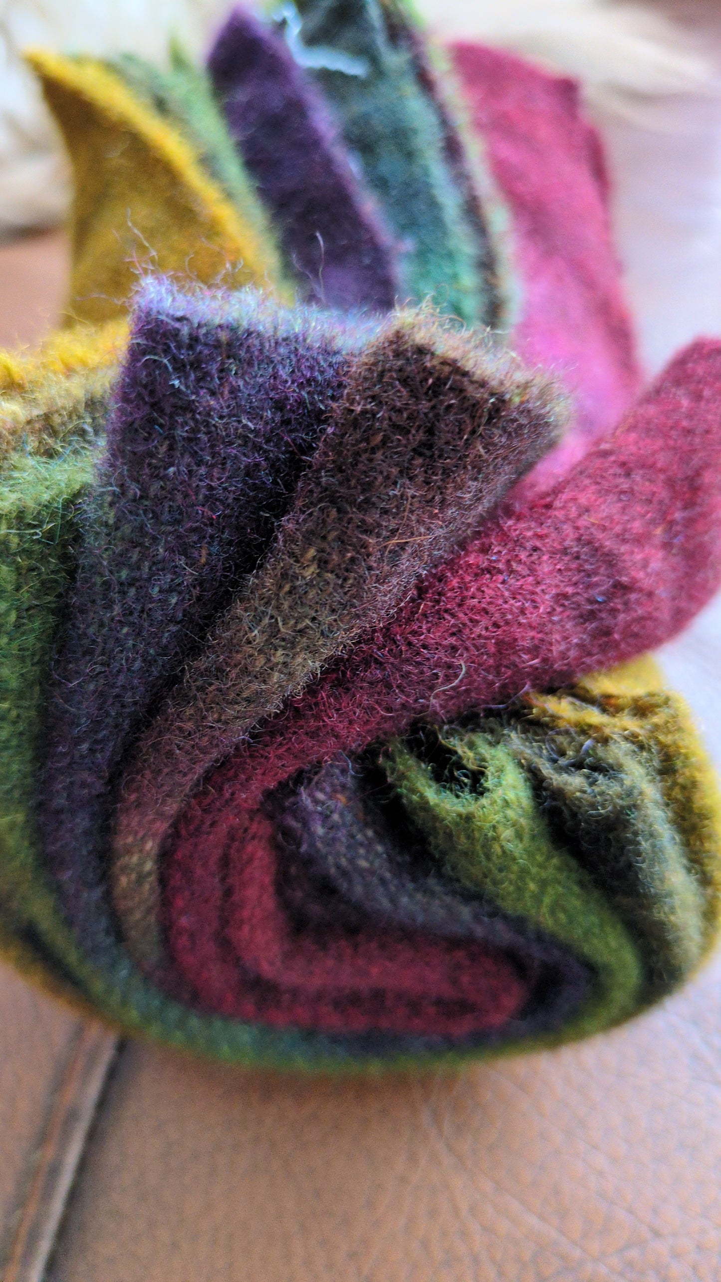 Hand Dyed Scottish wool tweed 6 pieces - creative textiles - HDWT10