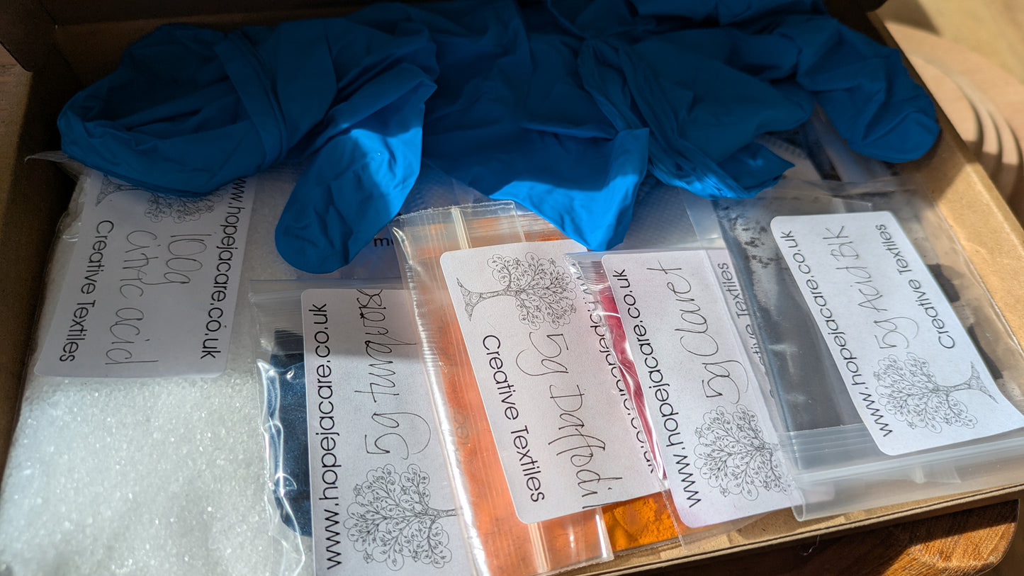 Starter acid Dye kit, learn to dye in microwave