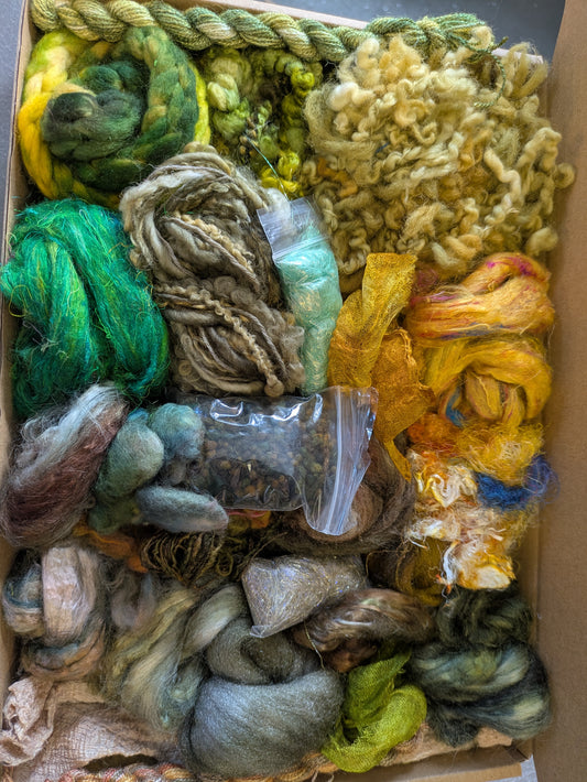 Hand dyed speciality lux texture box -  approx 150g - box01