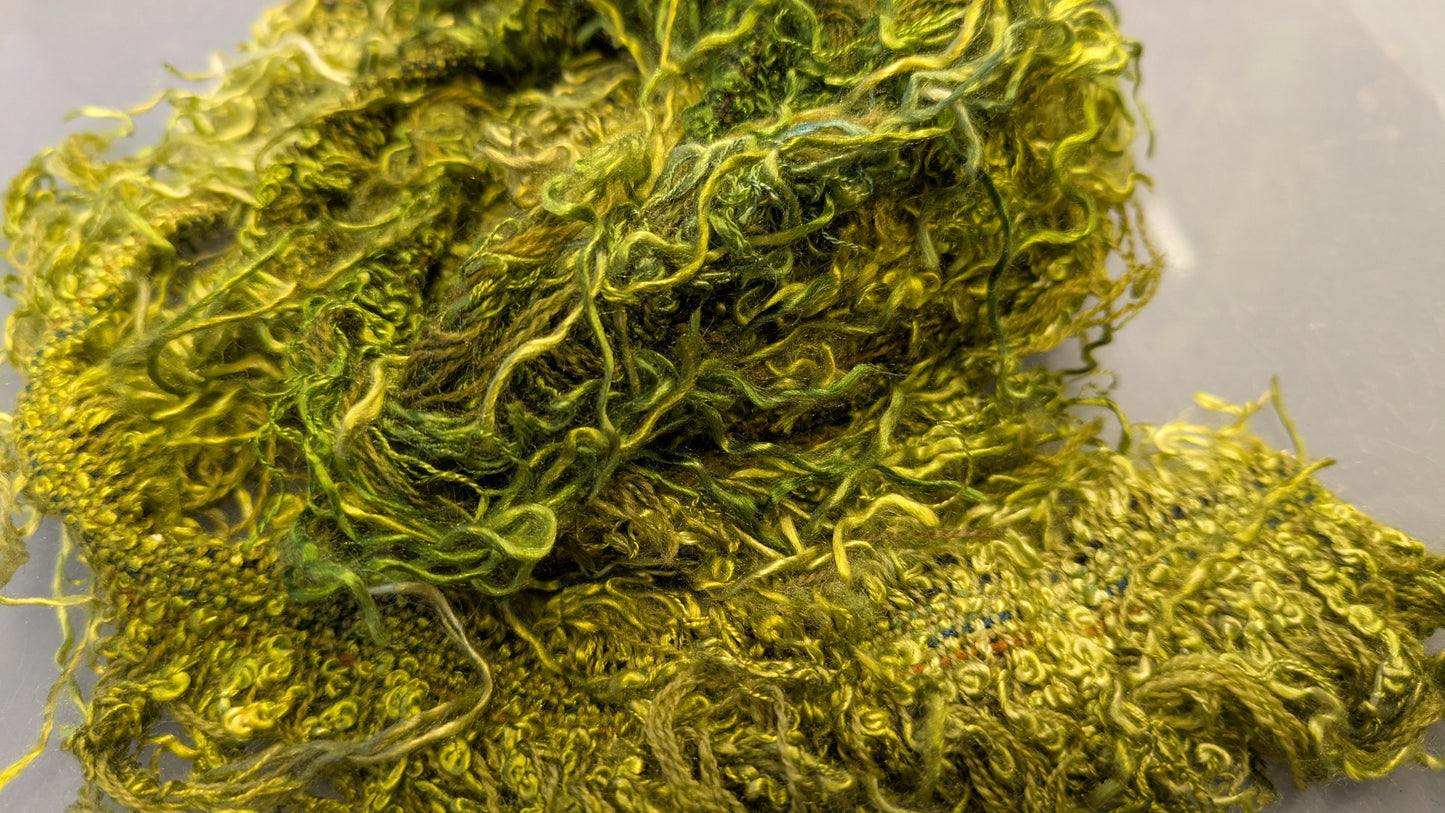 Hand dyed selvedge woo/silk approx 1.5 m pack 1