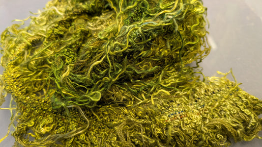 Hand dyed selvedge woo/silk approx 1.5 m pack 1