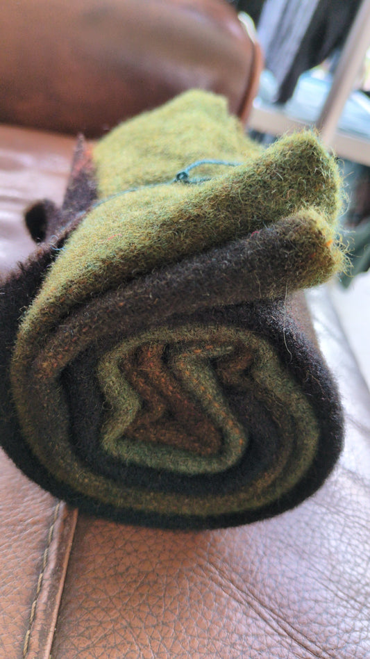 Hand Dyed Scottish wool tweed 3 pieces - creative textiles - HDWT05
