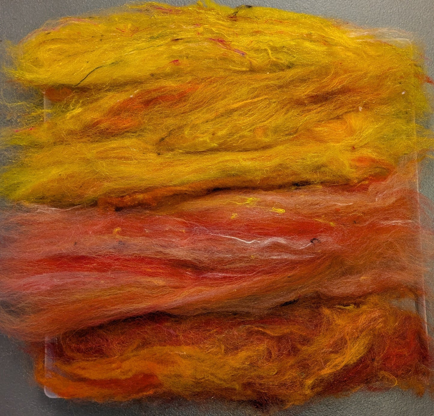 Hand carded luxury Batt layers with added texture. layers great to needle felt or wet felt 50g Autumn batt 9