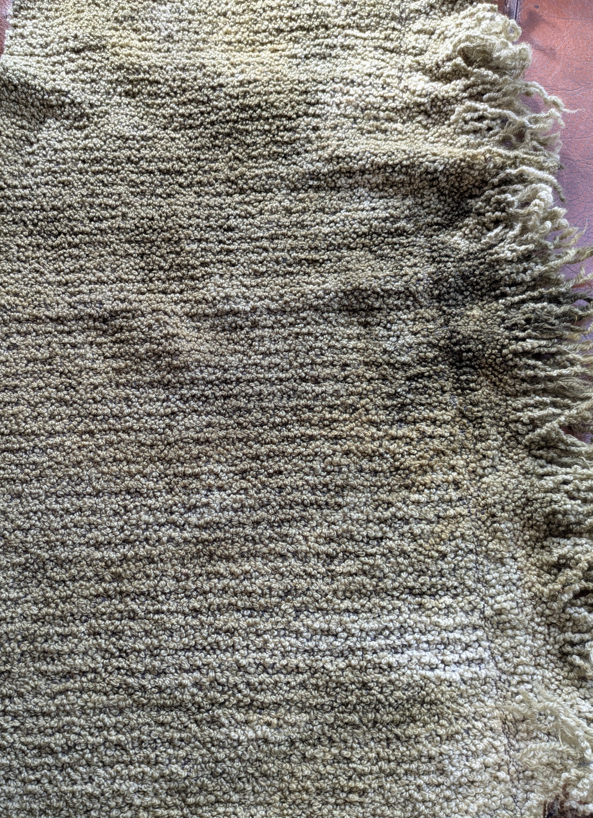 Hand Dyed lovely wool boucle piece- creative textiles - boucle5