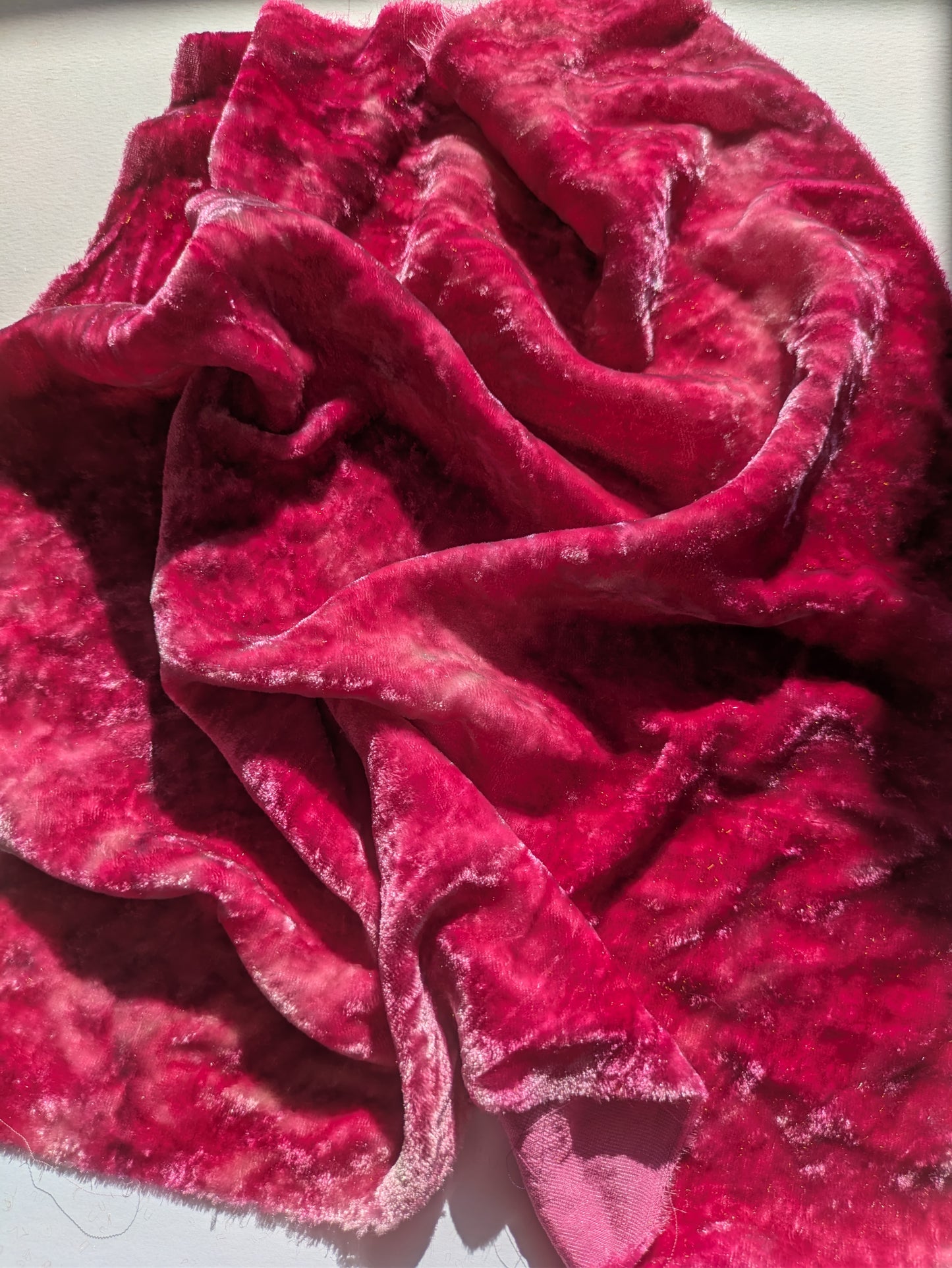 Hand dyed silk velvet fabric HDSV25