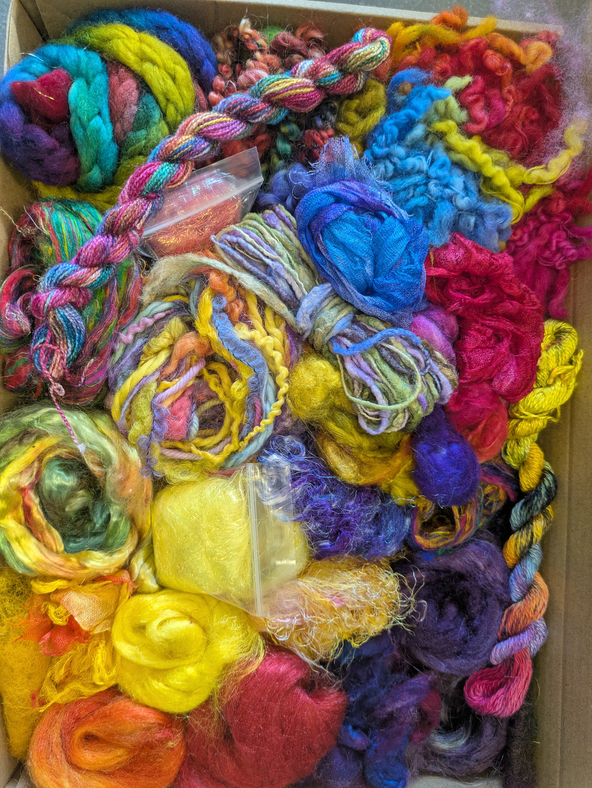 Hand dyed speciality lux texture box -  approx 160g - box08