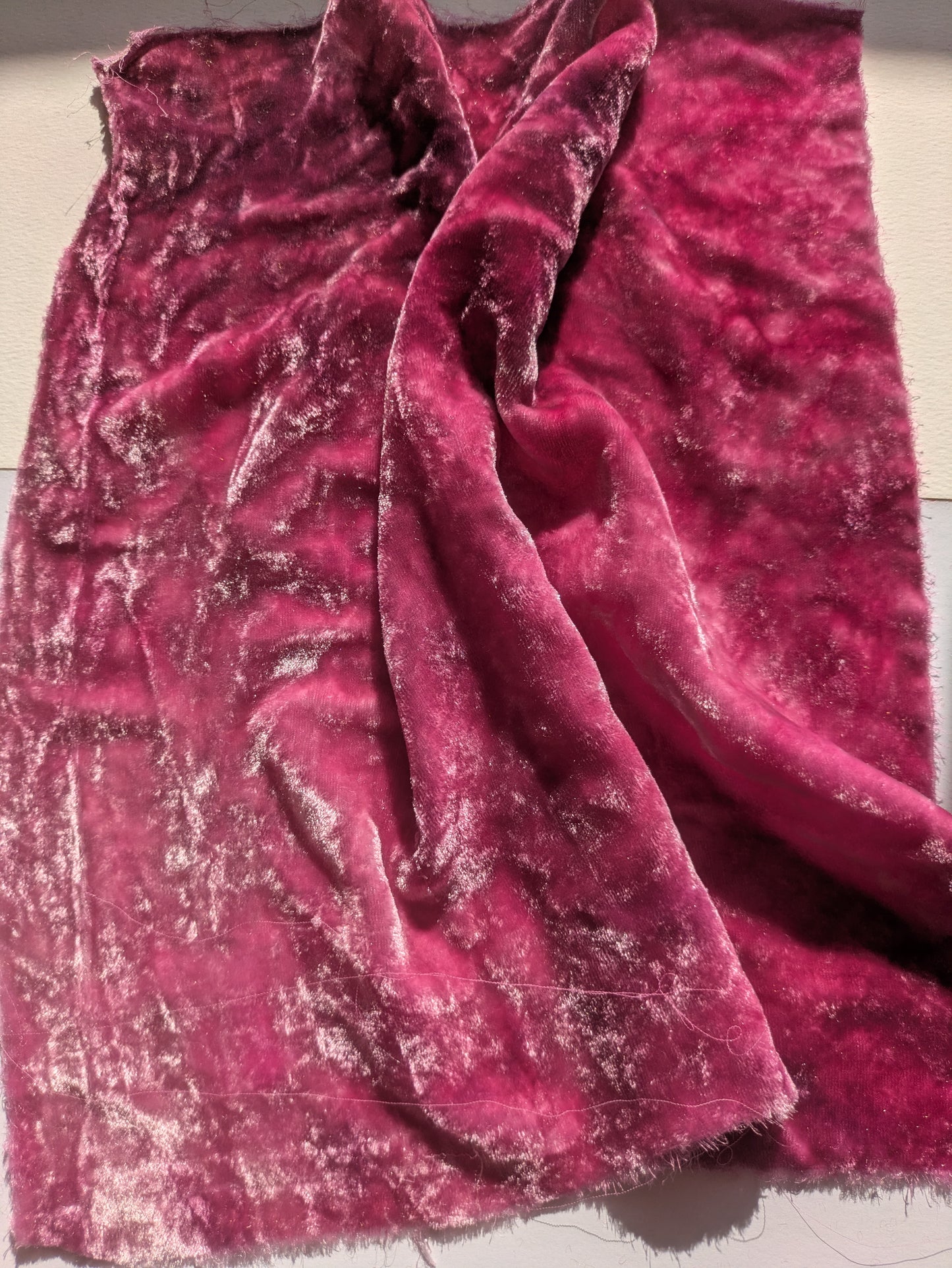 Hand dyed silk velvet fabric HDSV21