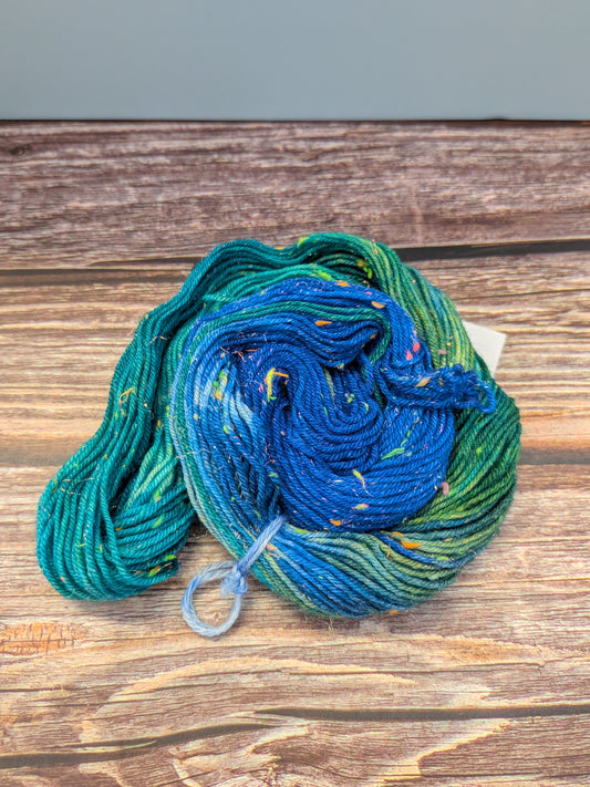 Hand Dyed 4ply Mini Neon Sparkly Skeins