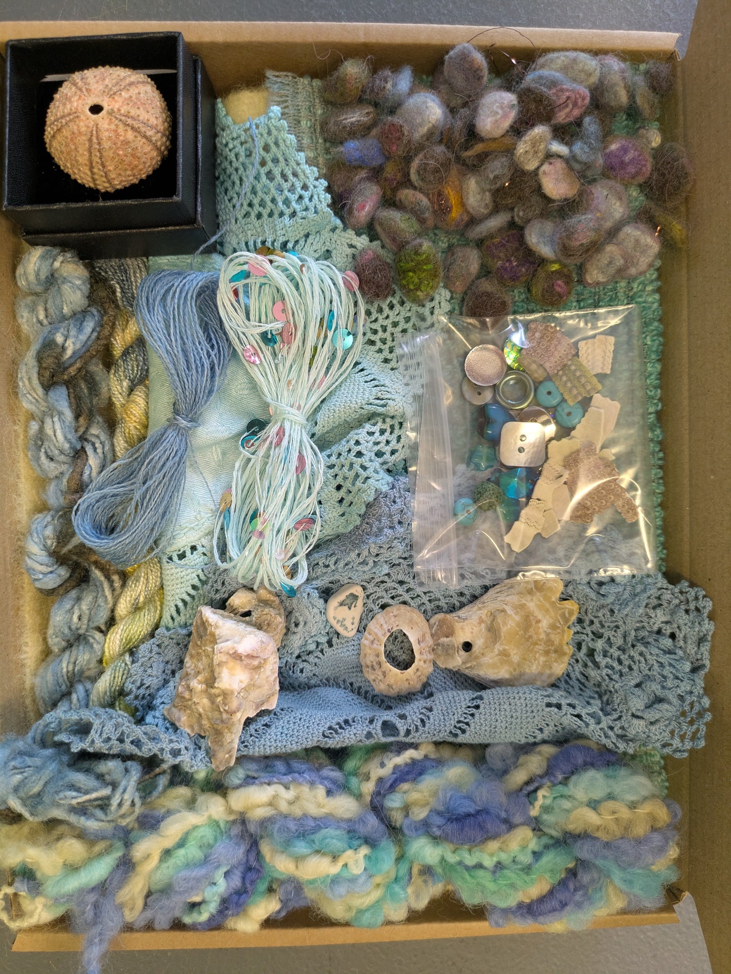 Seascape Creativity mixed media textiles Box- seascapeCB03