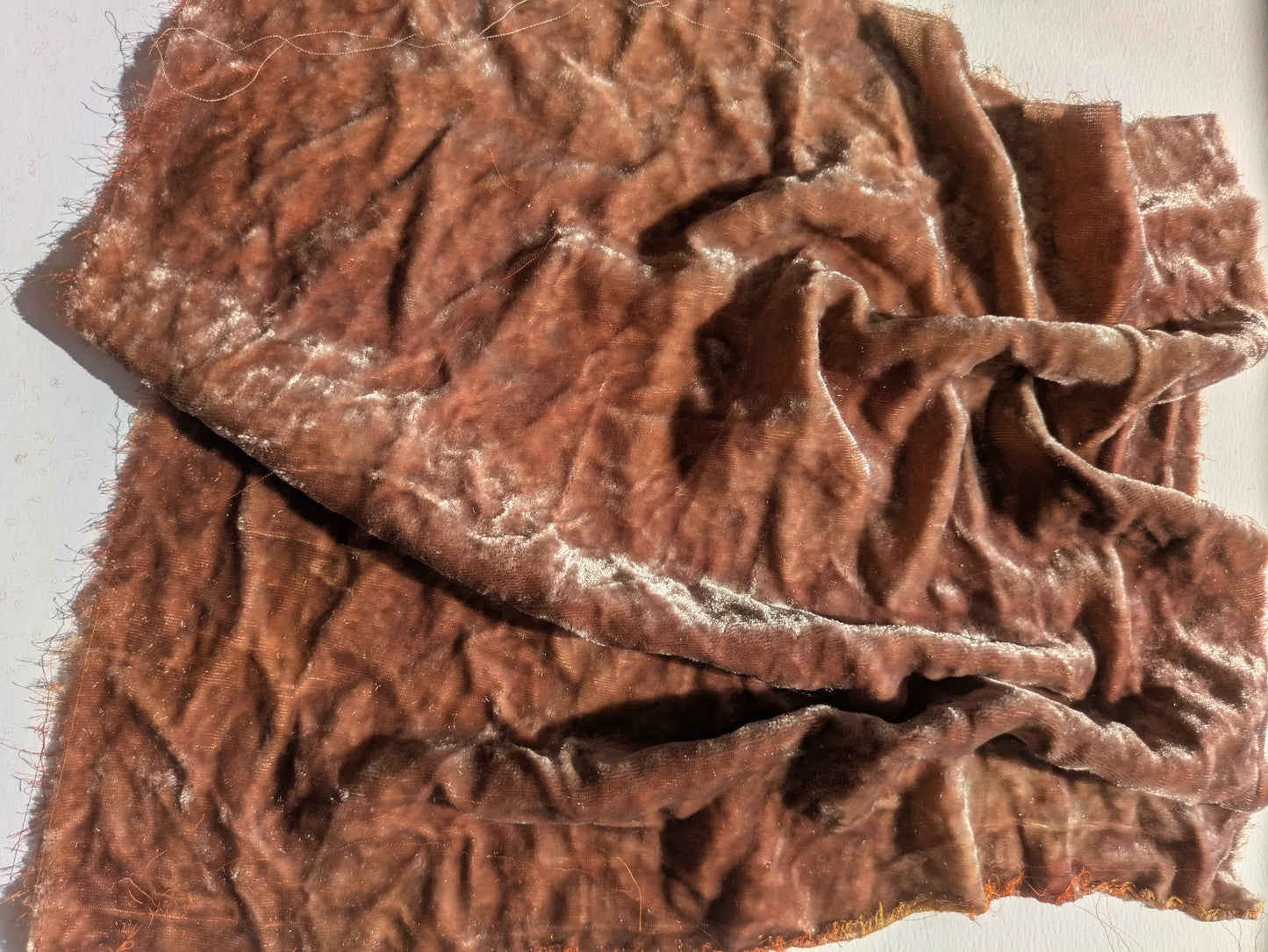 Hand dyed silk velvet fabric HDSV12