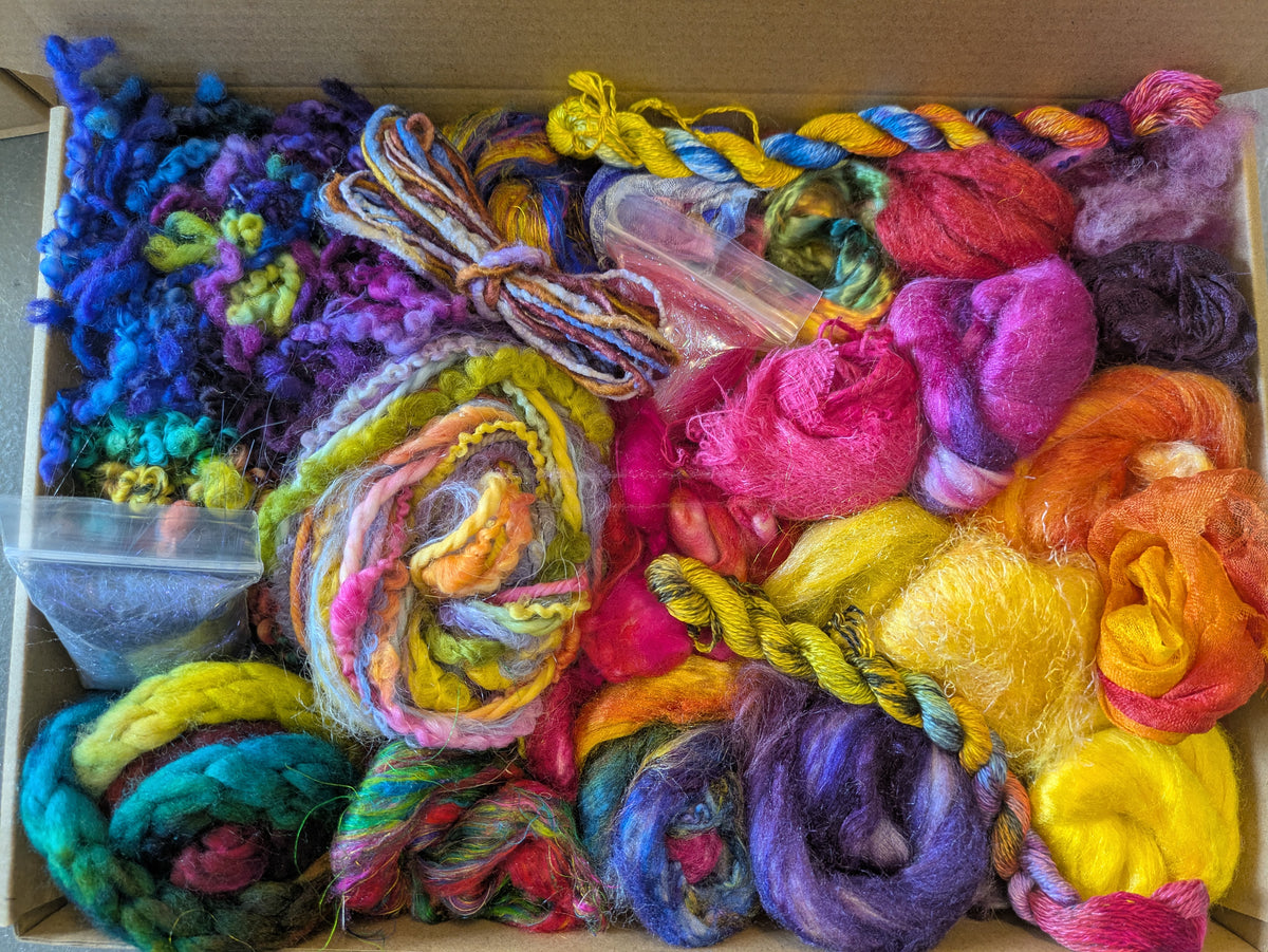 Hand dyed speciality lux texture box -  approx 160g - box07