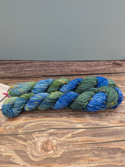 Hand Dyed 4ply Mini Neon Sparkly Skeins