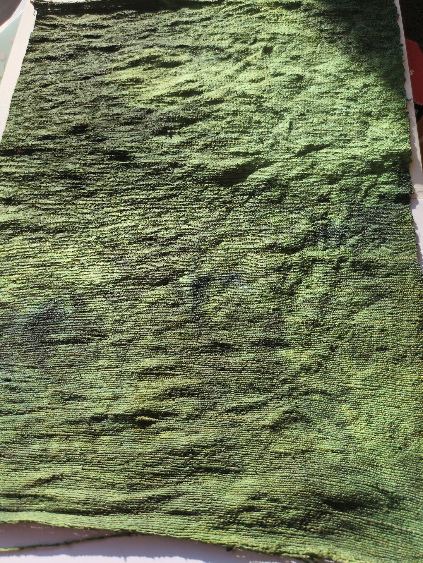 Hand dyed raw silk fabric HDRS15