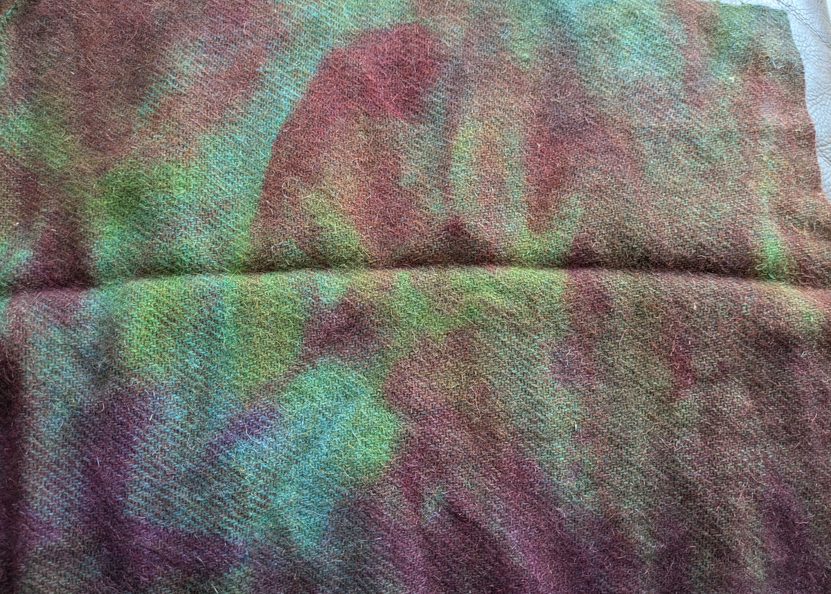Hand Dyed Scottish wool tweed piece - creative textiles tweed3