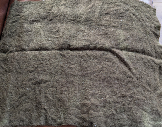 Hand Dyed wool vintage blanket med weight- creative textiles -blanket2