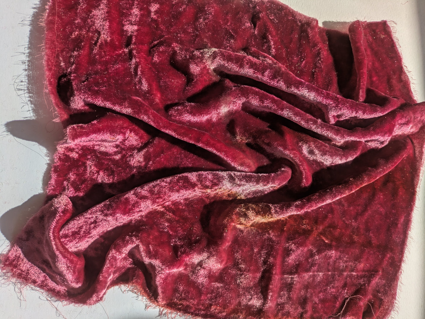 Hand dyed silk velvet fabric HDSV14