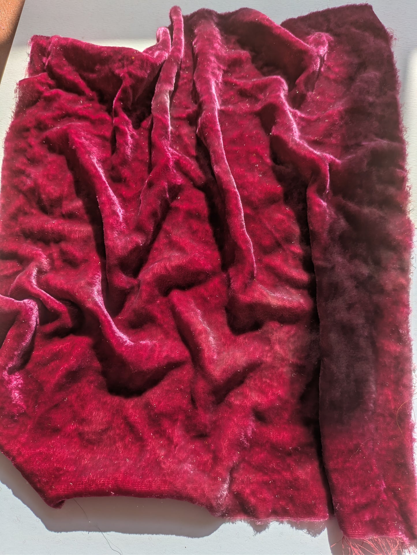 Hand dyed silk velvet fabric HDSV34