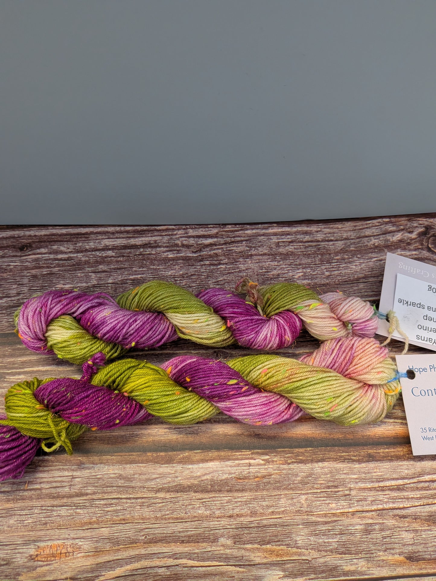 Hand Dyed 4ply Mini Neon Sparkly Skeins