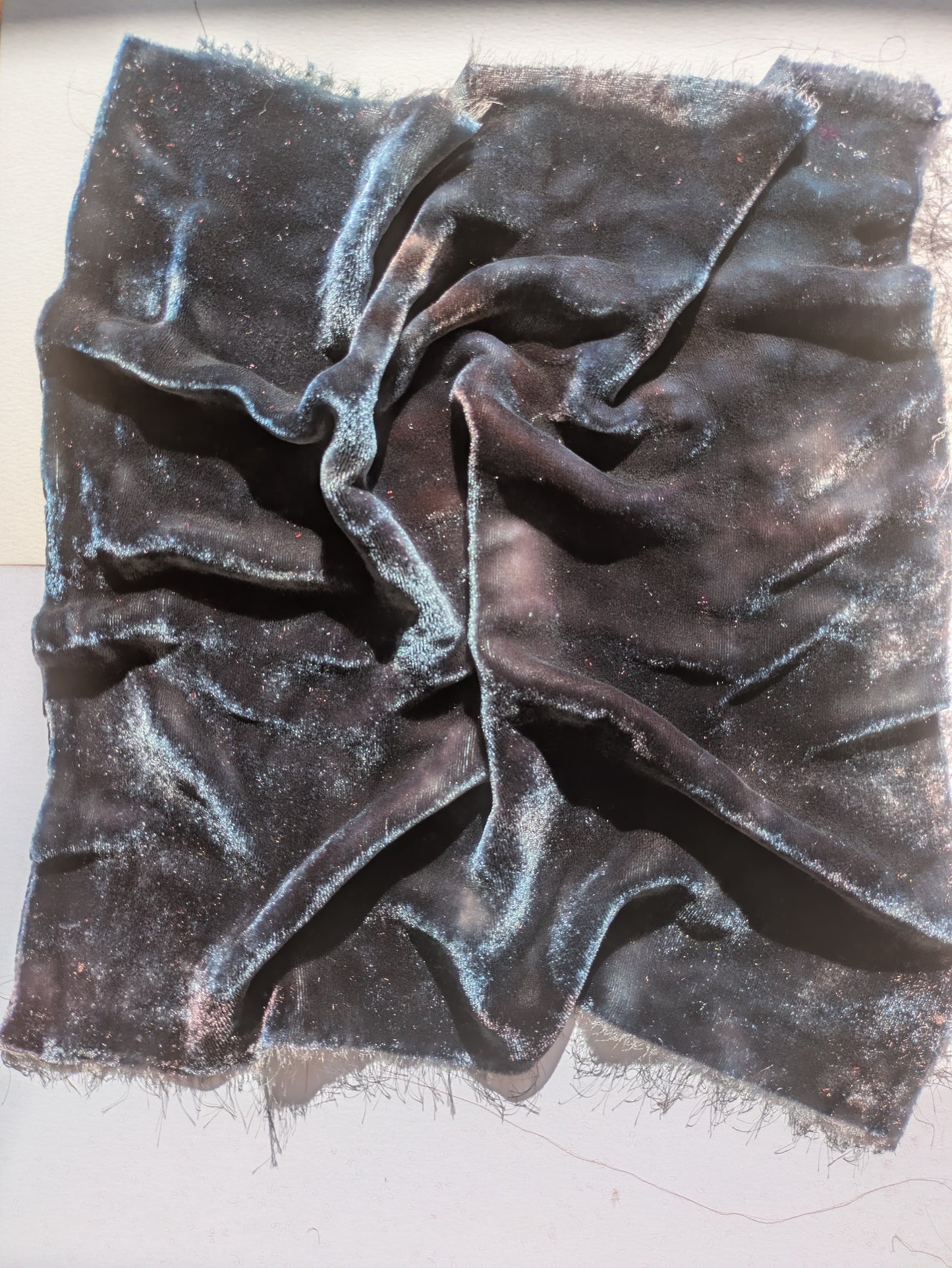 Hand dyed silk velvet fabric HDSV05