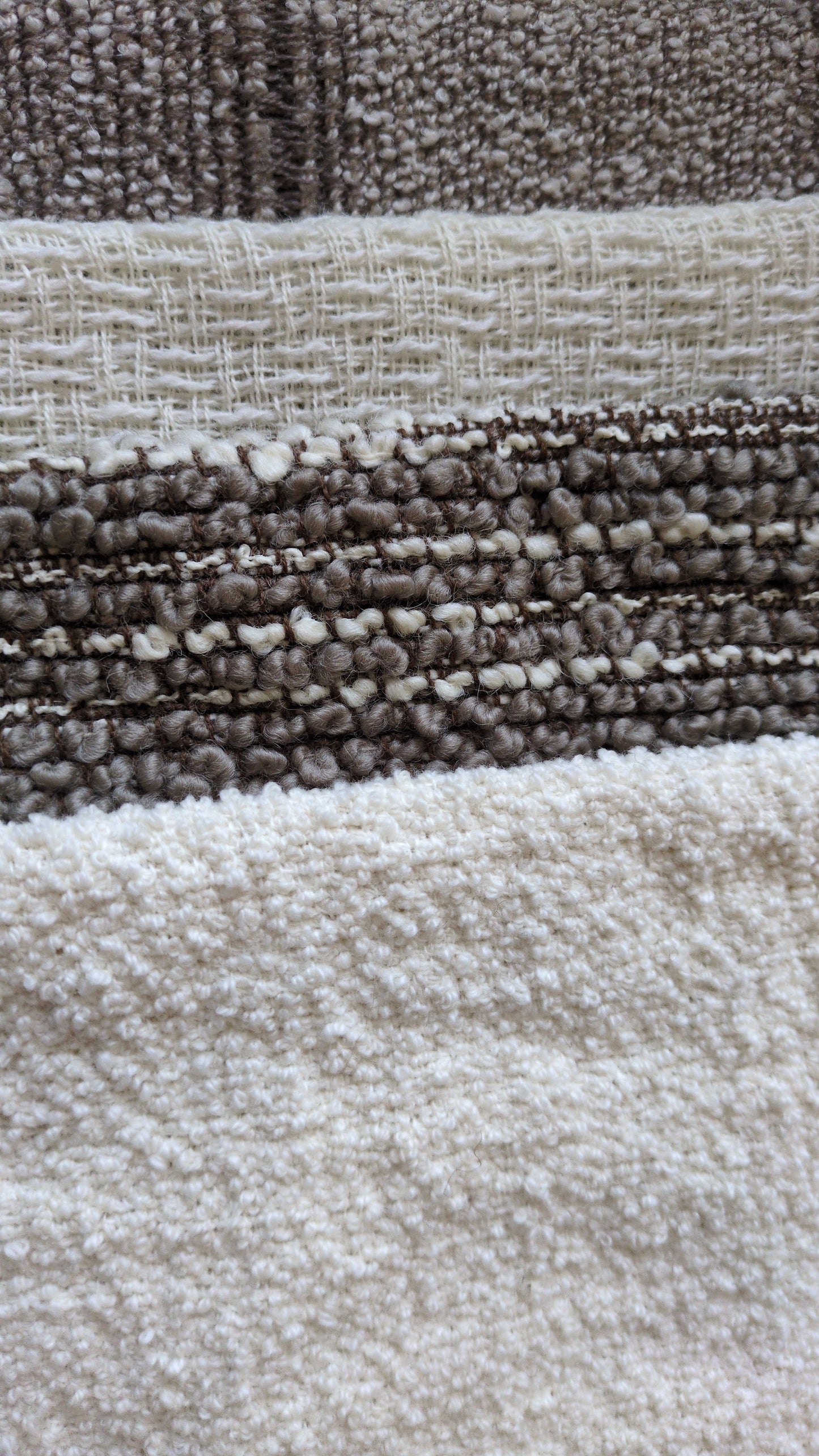 4 x A4 pure wool textural luxury fabrics - creative textiles - bundle 3