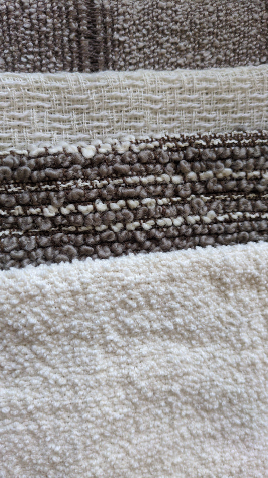 4 x A4 pure wool textural luxury fabrics - creative textiles - bundle 3