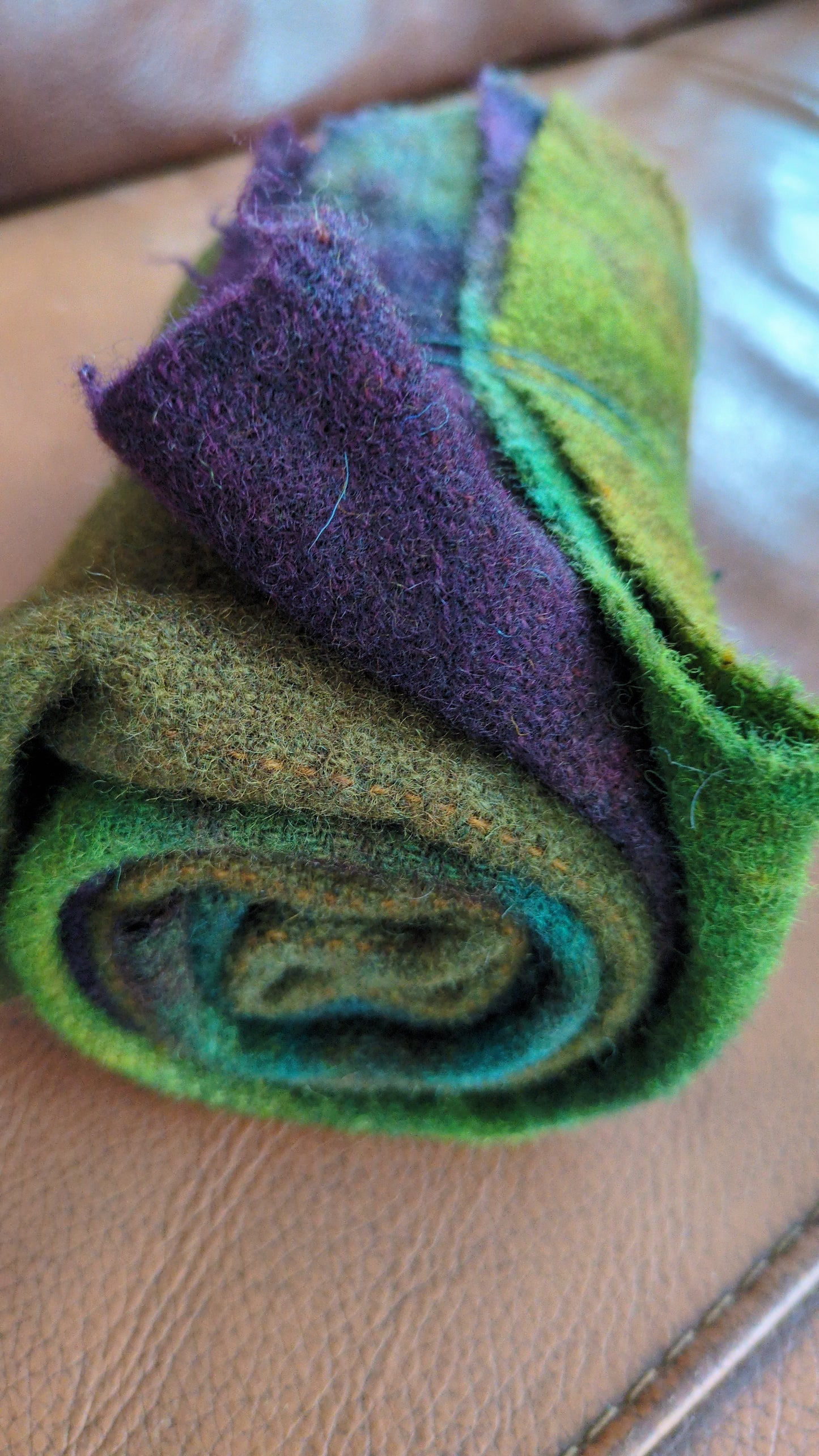 Hand Dyed Scottish wool tweed 3 pieces - creative textiles - HDWT02