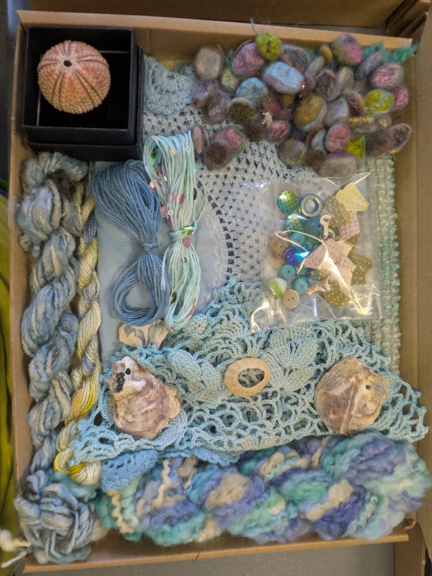 Seascape Creativity mixed media textiles Box- seascapeCB07