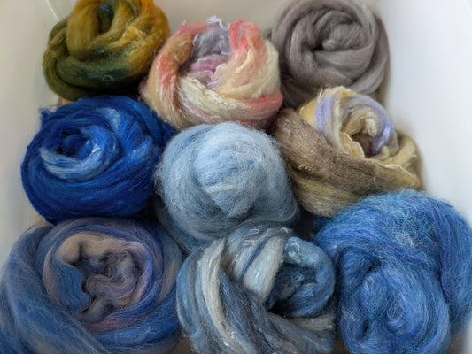 100g Hand dyed wool blends HDWB03