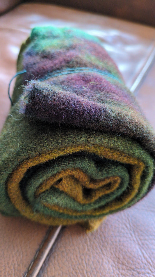 Hand Dyed Scottish wool tweed 3 pieces - creative textiles - HDWT03