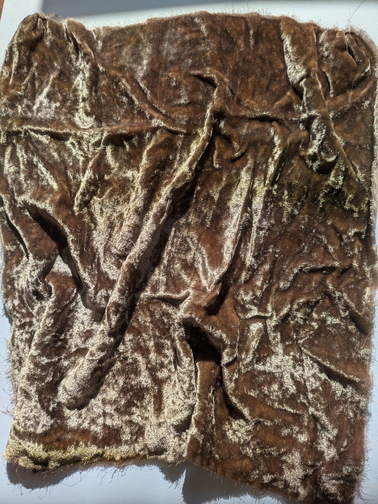 Hand dyed silk velvet fabric HDSV02