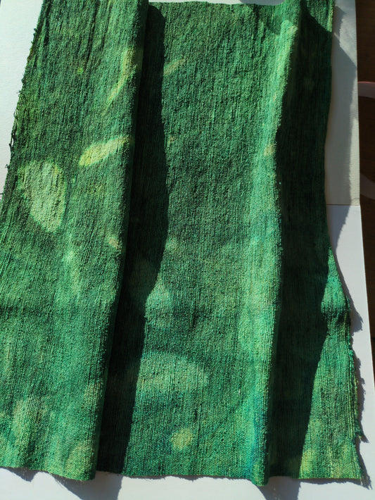 Hand dyed raw silk fabric HDRS11