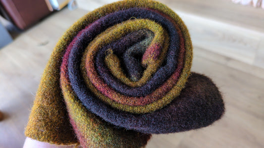 Hand Dyed Scottish wool tweed 3 pieces - creative textiles - HDWT06