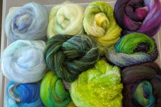 110g Hand dyed wool blends HDWB07