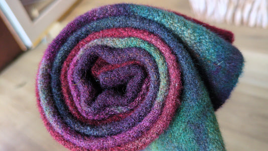 Hand Dyed Scottish wool tweed 3 pieces - creative textiles - HDWT04