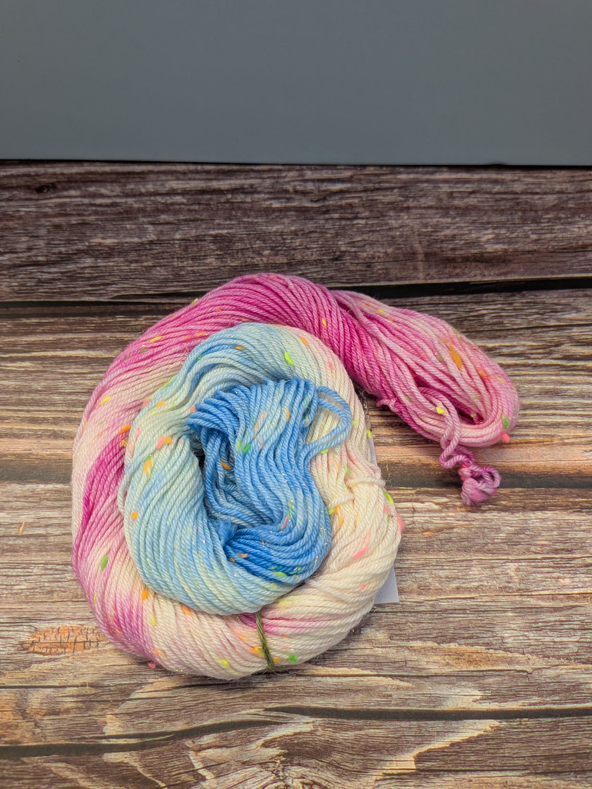 Hand Dyed 4ply Mini Neon Sparkly Skeins