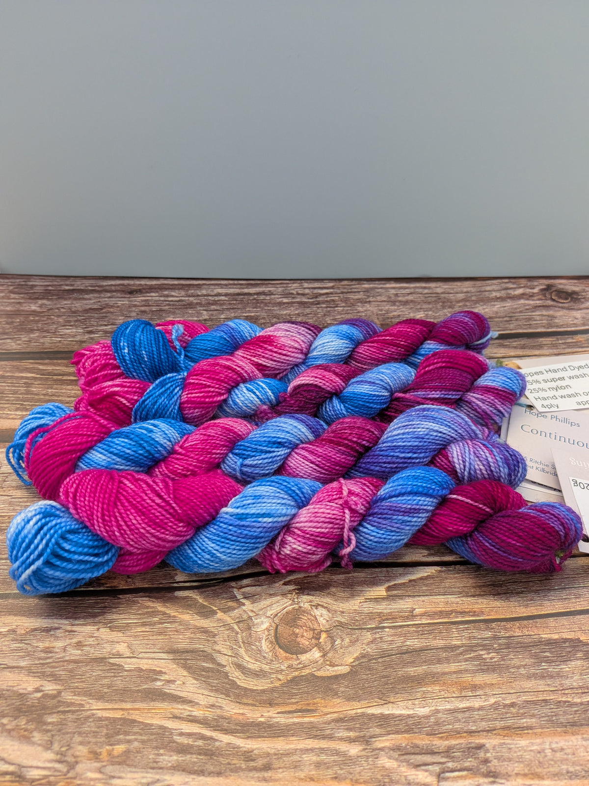 Hand Dyed 4ply mini skeins