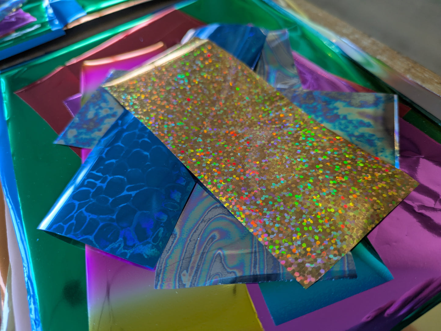 Starter pack for experimenting with foils on mixed media fabric pieces