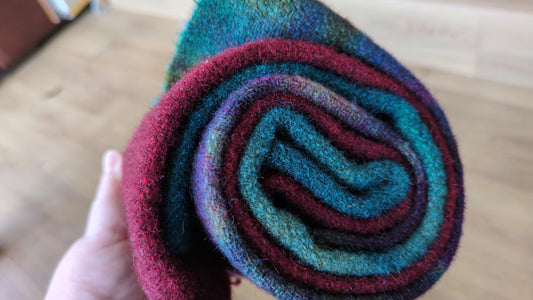 Hand Dyed Scottish wool tweed 3 pieces - creative textiles - HDWT08