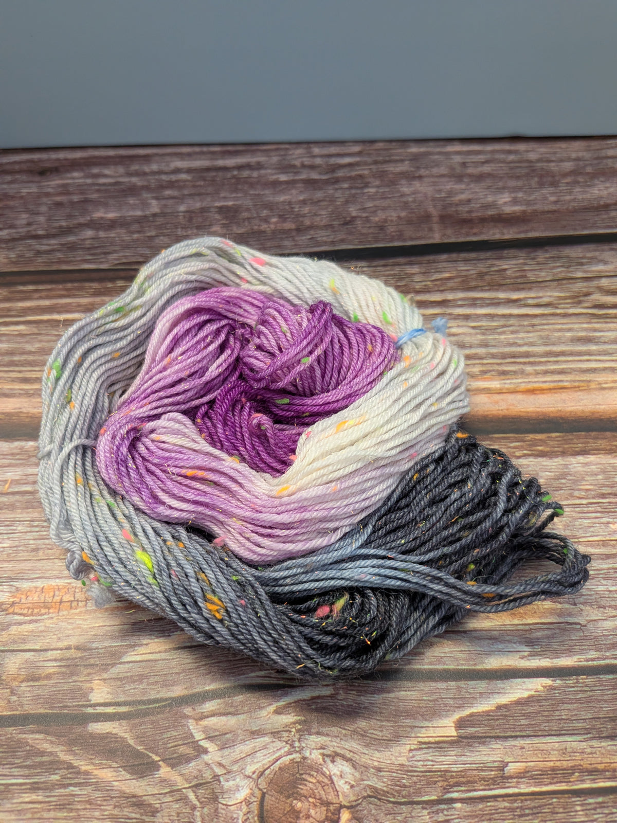Hand Dyed 4ply Mini Neon Sparkly Skeins