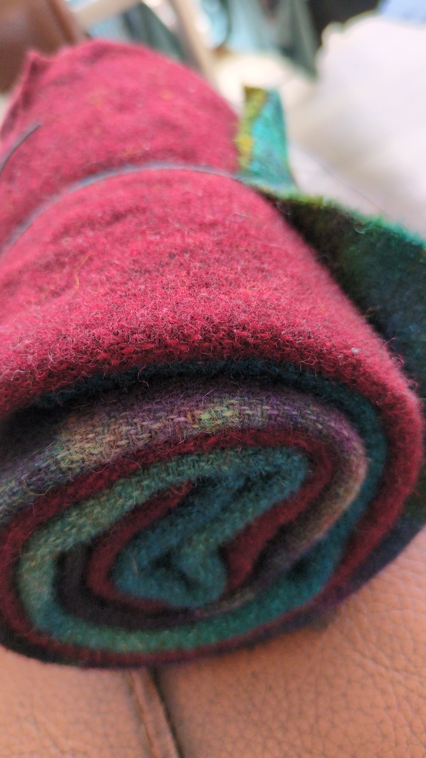 Hand Dyed Scottish wool tweed 3 pieces - creative textiles - HDWT08
