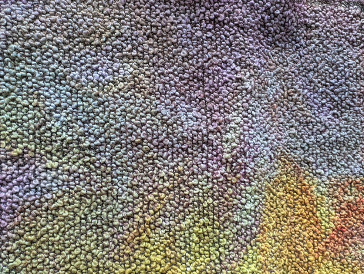 Hand Dyed lovely wool boucle piece- creative textiles - boucle2