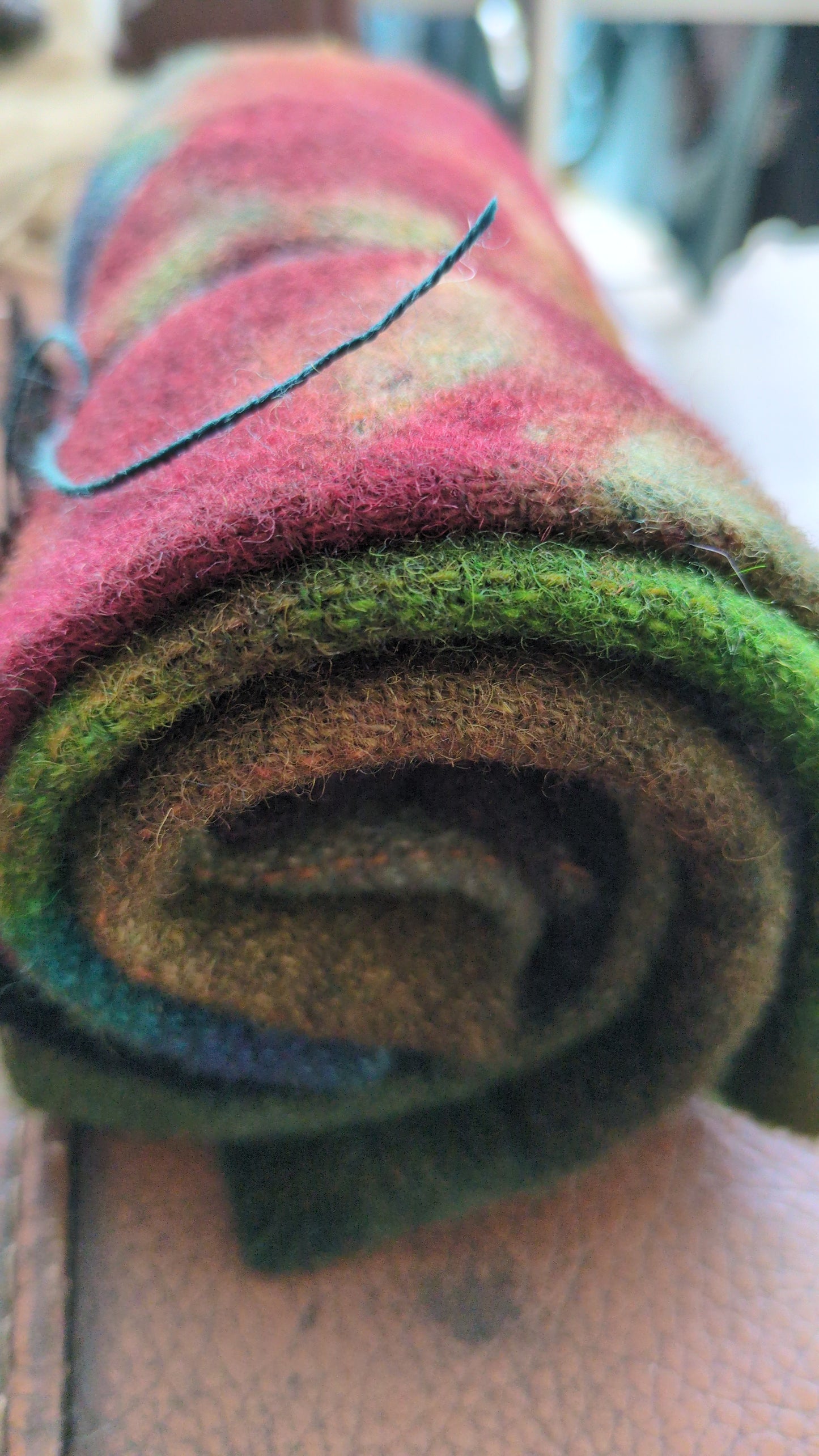 Hand Dyed Scottish wool tweed 6 pieces - creative textiles - HDWT09