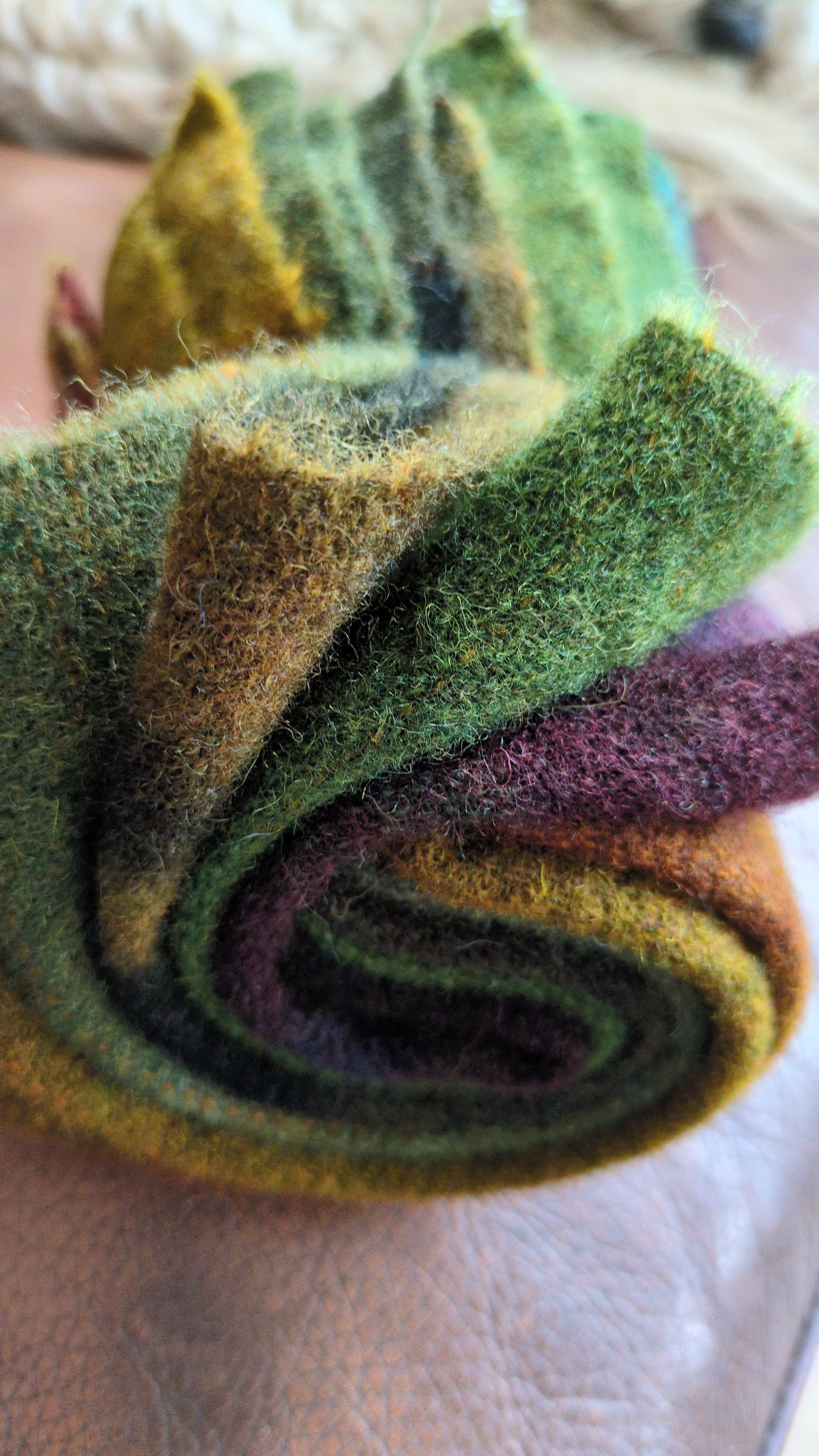 Hand Dyed Scottish wool tweed 6 pieces - creative textiles - HDWT15